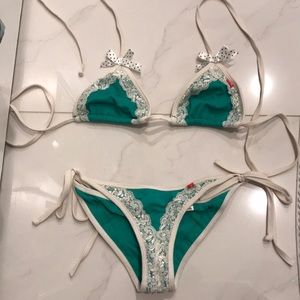 China doll swim wear green